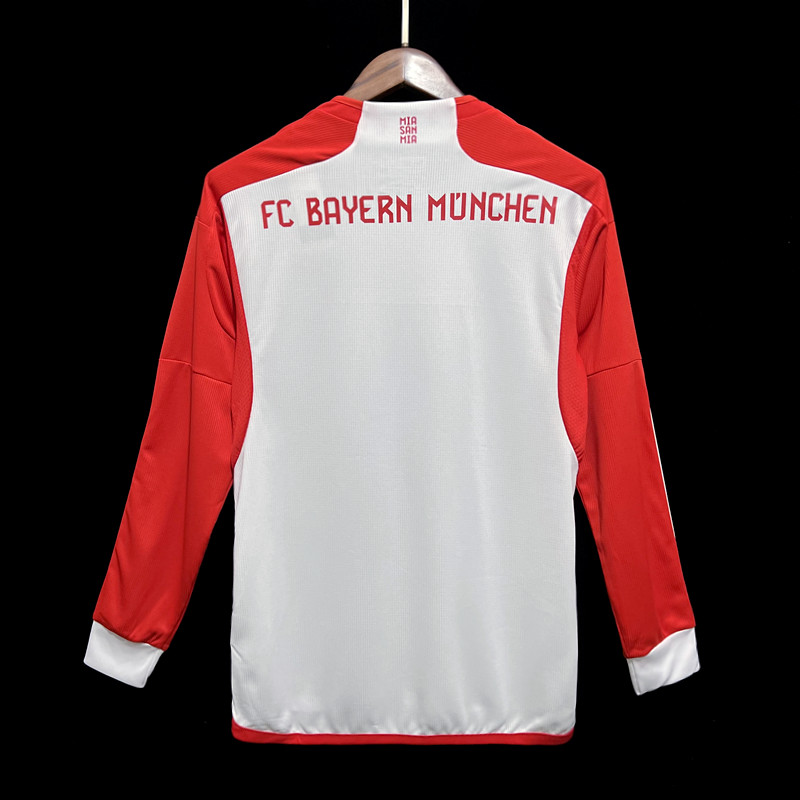 2023-24 Bayern Munich Home Long Sleeve Jersey