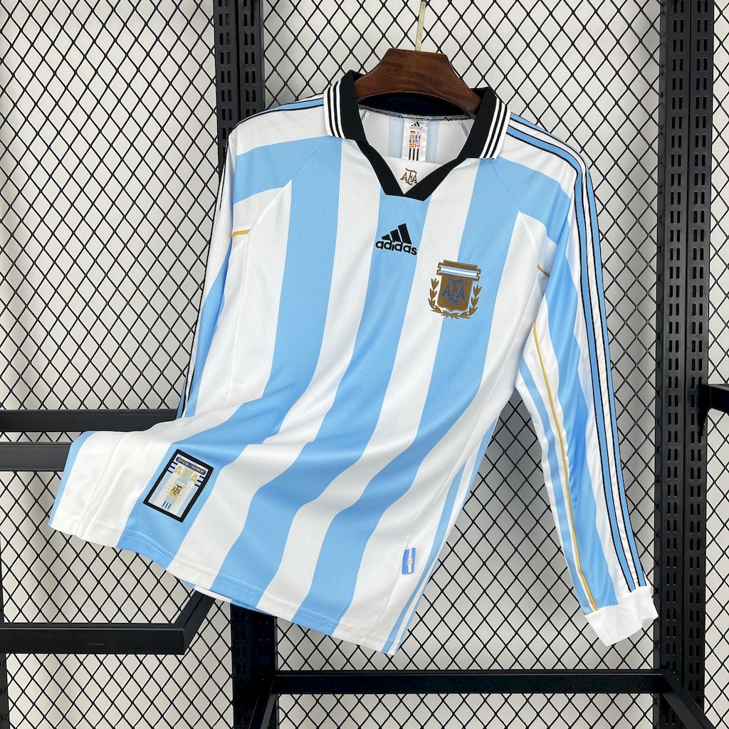 1998 Argentina Home Long Sleeve Jersey