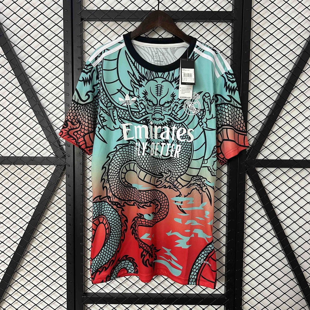 2024-25 Real Madrid Teal Dragon Jersey